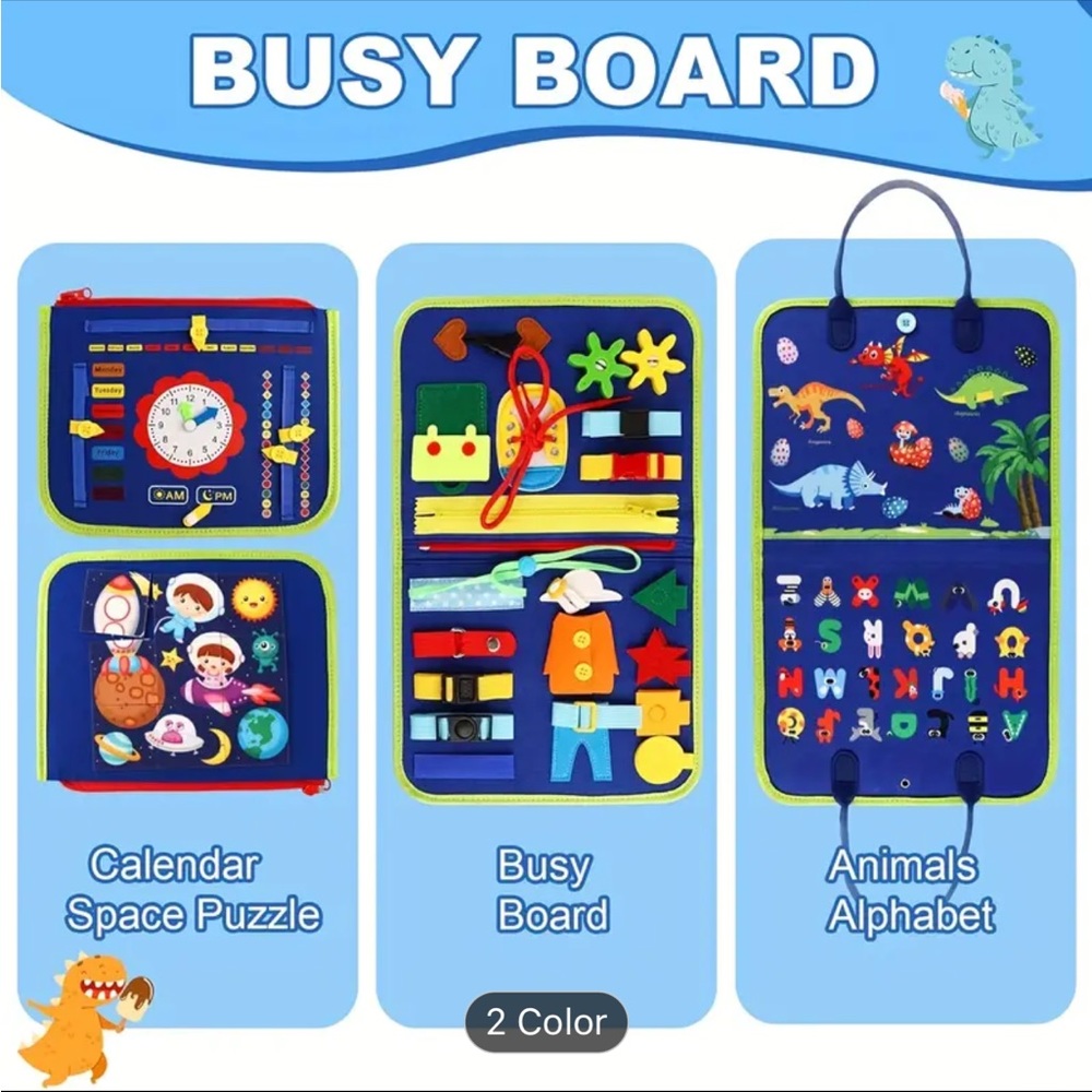Busy Board Montessori Toy-Dinosaur - Picture 3 of 10
